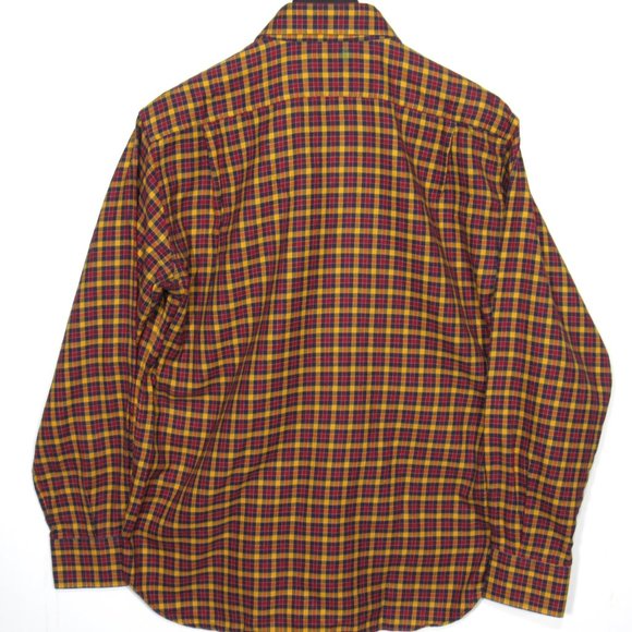 FABIO INGHIRAMI Men's Plaid Shirt Soft Fleece Italy Red Multicolor Size 16/41 - Picture 5 of 12